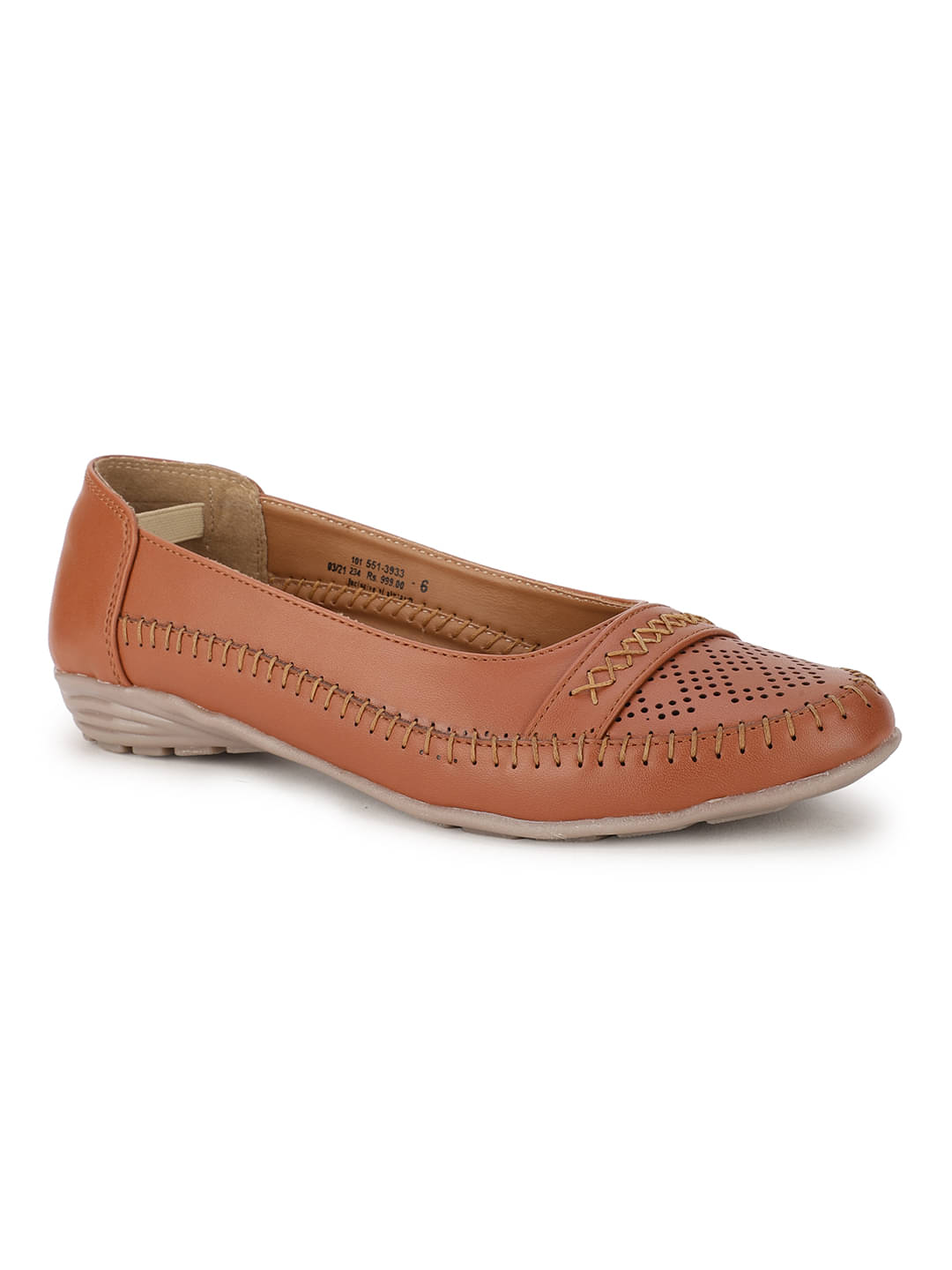     			Bata Brown Women's Casual Ballerinas