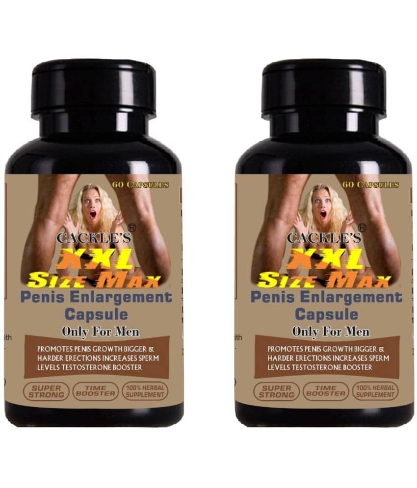 Cackle's XXL SIze Max Herbal Capsule 60no.s For Men Pack of 2 Cackle's XXL SIze Max Herbal Capsule 60no.s For Men Pack of 2
