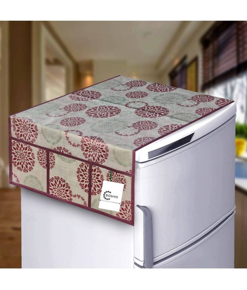 Crosmo Polyester Floral Printed Fridge Mat & Cover ( 64 18 ) Pack of 1 - Multicolor     			Crosmo Polyester Floral Printed Fridge Mat & Cover ( 64 18 ) Pack of 1 - Multicolor