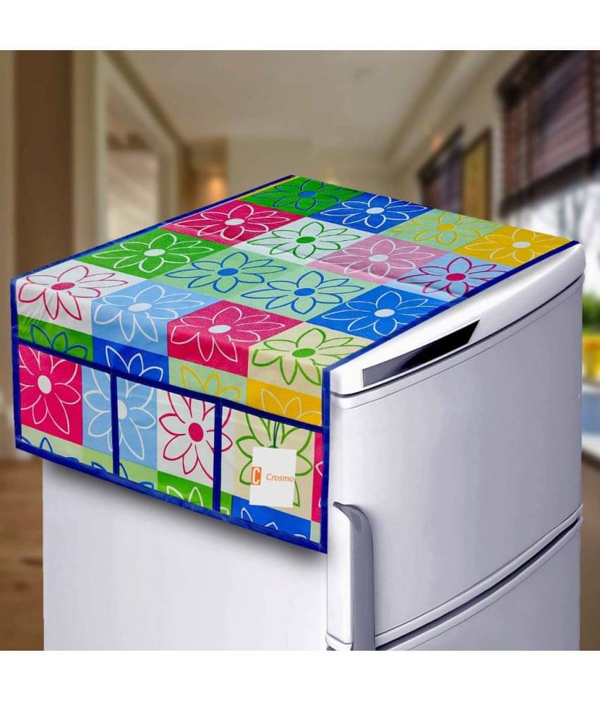 Crosmo Polyester Floral Printed Fridge Mat & Cover ( 64 18 ) Pack of 1 - Multicolor Crosmo Polyester Floral Printed Fridge Mat & Cover ( 64 18 ) Pack of 1 - Multicolor