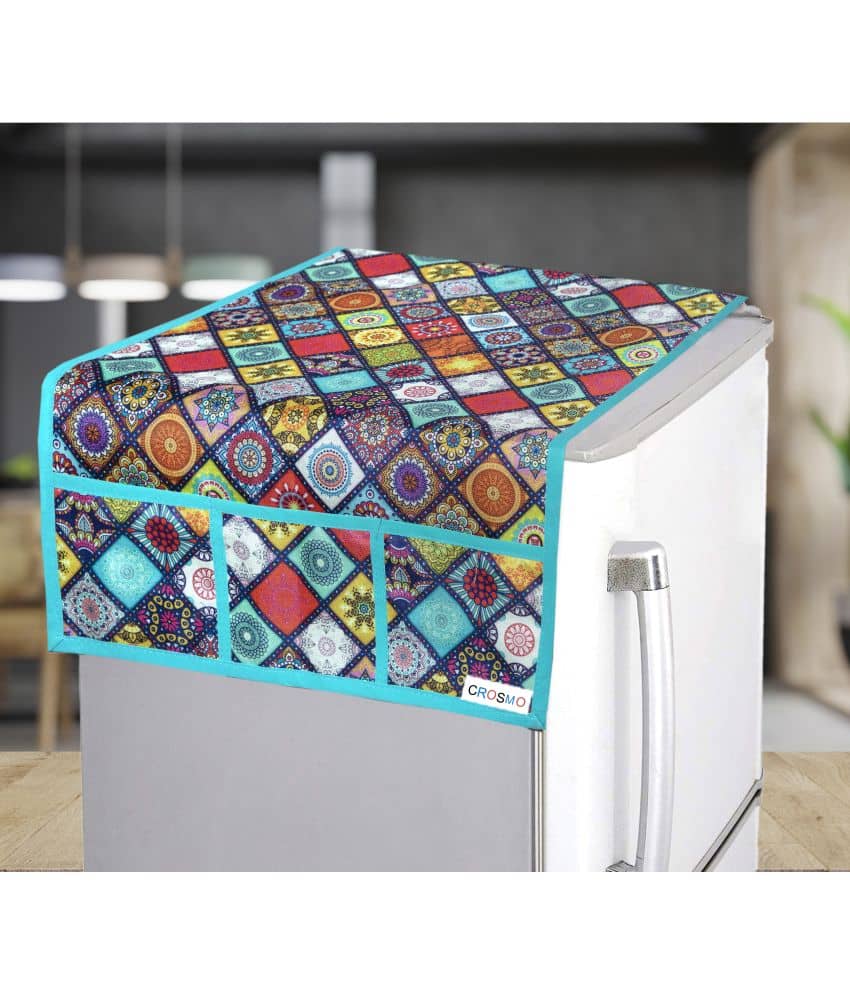 Crosmo Polyester Floral Printed Top Cover ( 64 18 ) Pack of 1 - Multicolor