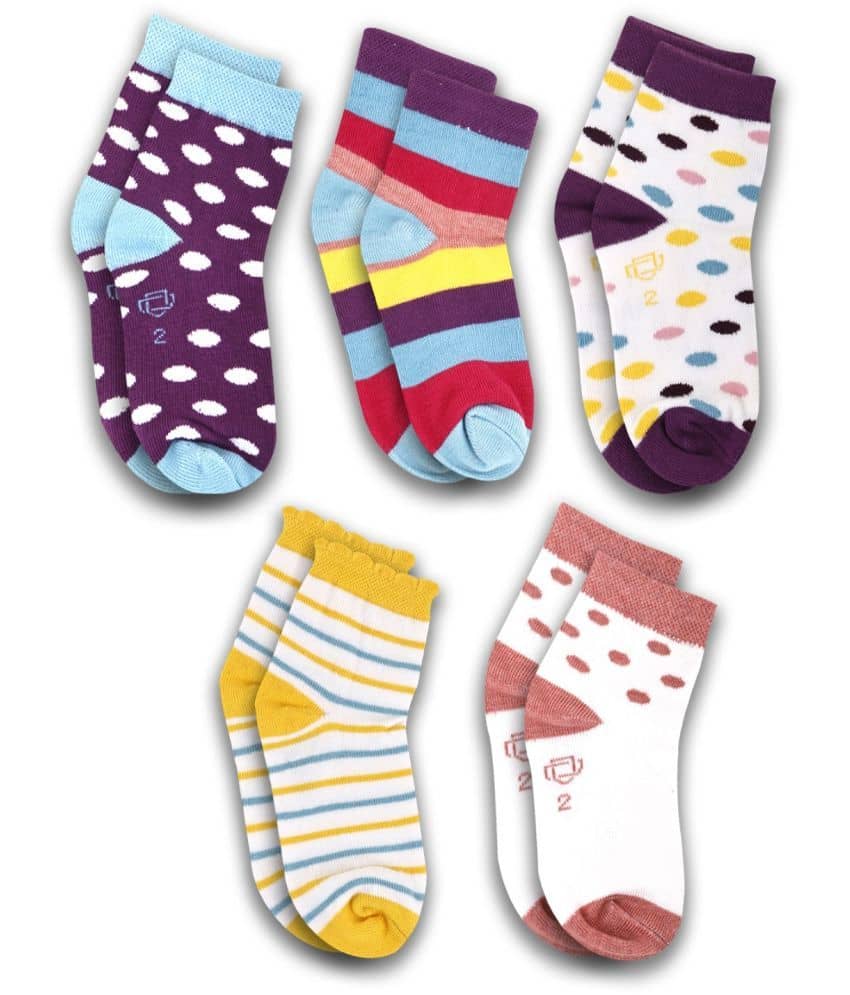 Dollar Socks Multicolor Cotton Blend Boy's Ankle Length Socks ( Pack of 5 ) - Socks | Buy online on ZillyBuy