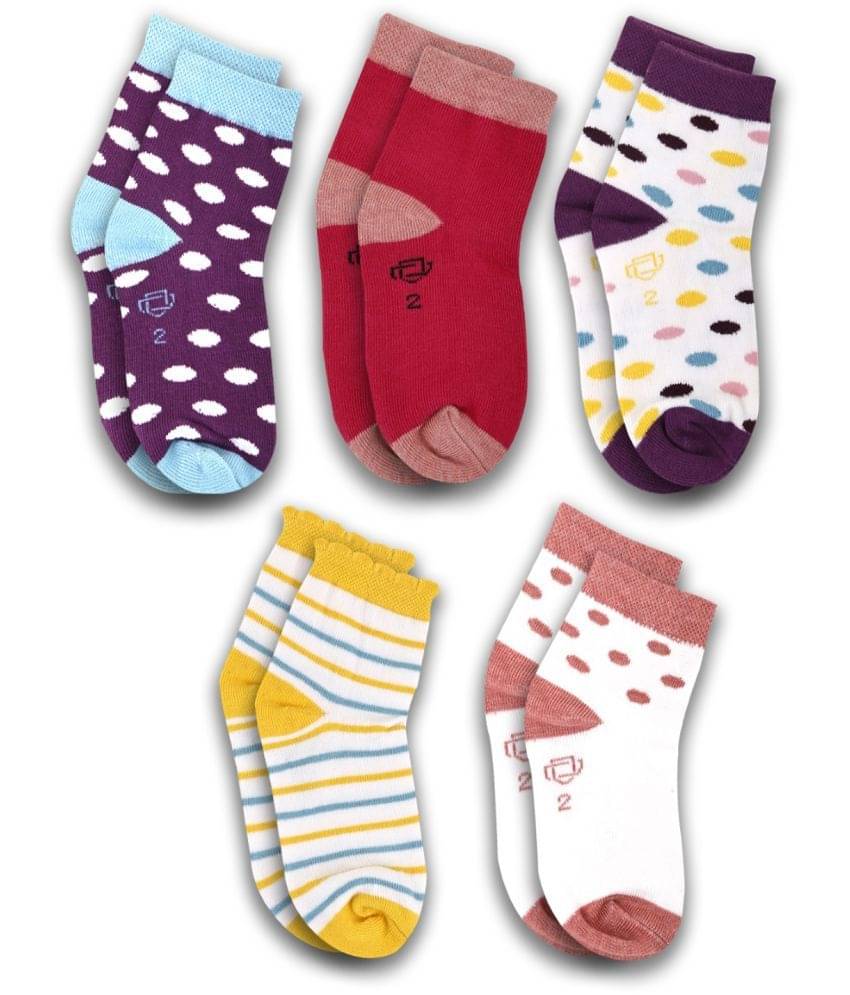     			Dollar Socks Multicolor Cotton Blend Boy's Ankle Length Socks ( Pack of 5 )