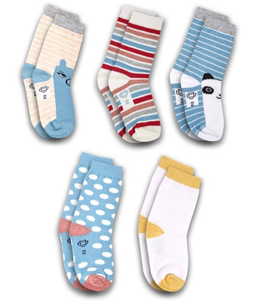 Dollar Socks Multicolor Cotton Blend Boy's Footies ( Pack of 5 ) - Socks | Buy online on ZillyBuy