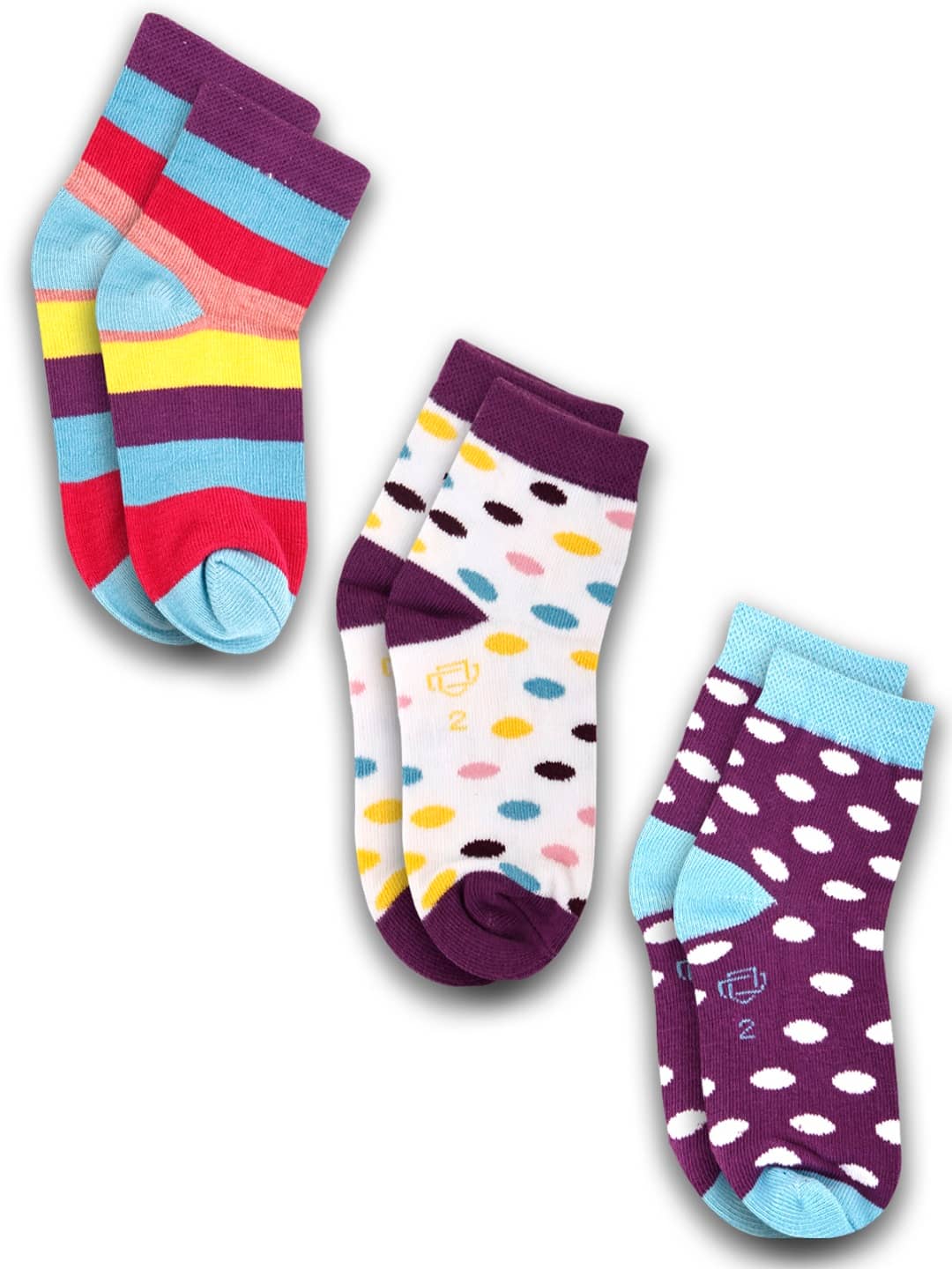 Dollar Socks Multicolor Cotton Blend Boy's Ankle Length Socks ( Pack of 3 ) - Socks | Buy online on ZillyBuy