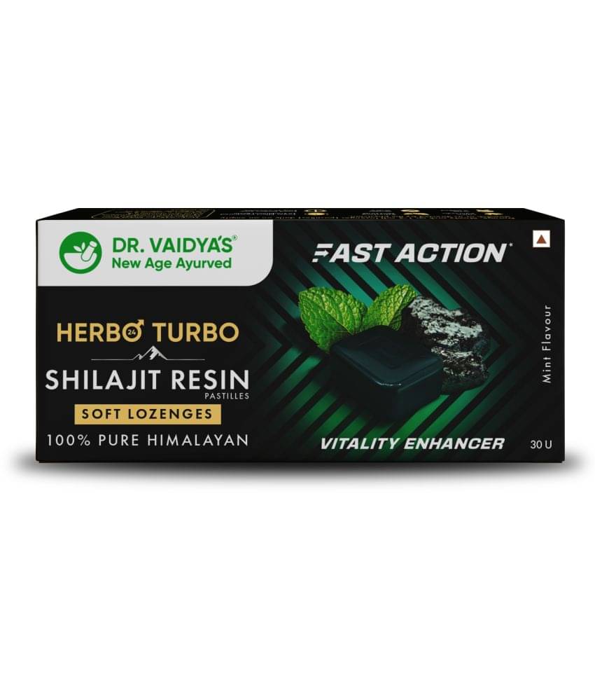 Dr. Vaidya's Herbo24Turbo Shilajit Resin Lozenges (Pastilles) (30 Lozenges Pack of 1) Dr. Vaidya's Herbo24Turbo Shilajit Resin Lozenges (Pastilles) (30 Lozenges Pack of 1)