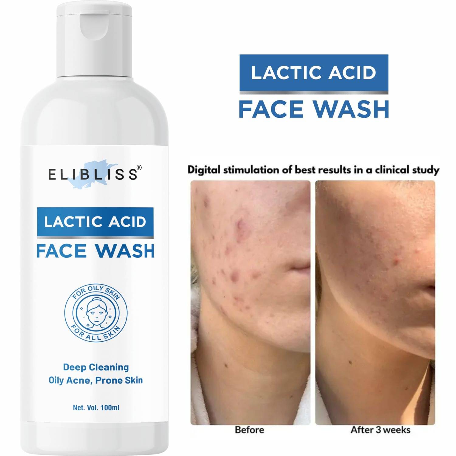     			Elibliss - Daily Use Face Wash For All Skin Type ( Pack of 1 )