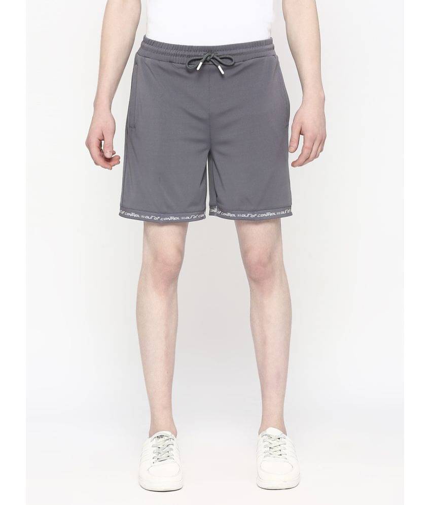 Fitz Dark Grey Polyester Men's Shorts ( Pack of 1 ) Fitz Dark Grey Polyester Men's Shorts ( Pack of 1 )