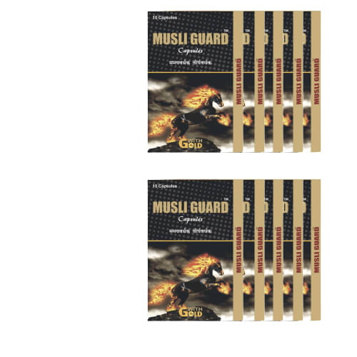 G&G Musli Guard Herbal Capsule Pack of 10x10=100no.s For Men G&G Musli Guard Herbal Capsule Pack of 10x10=100no.s For Men