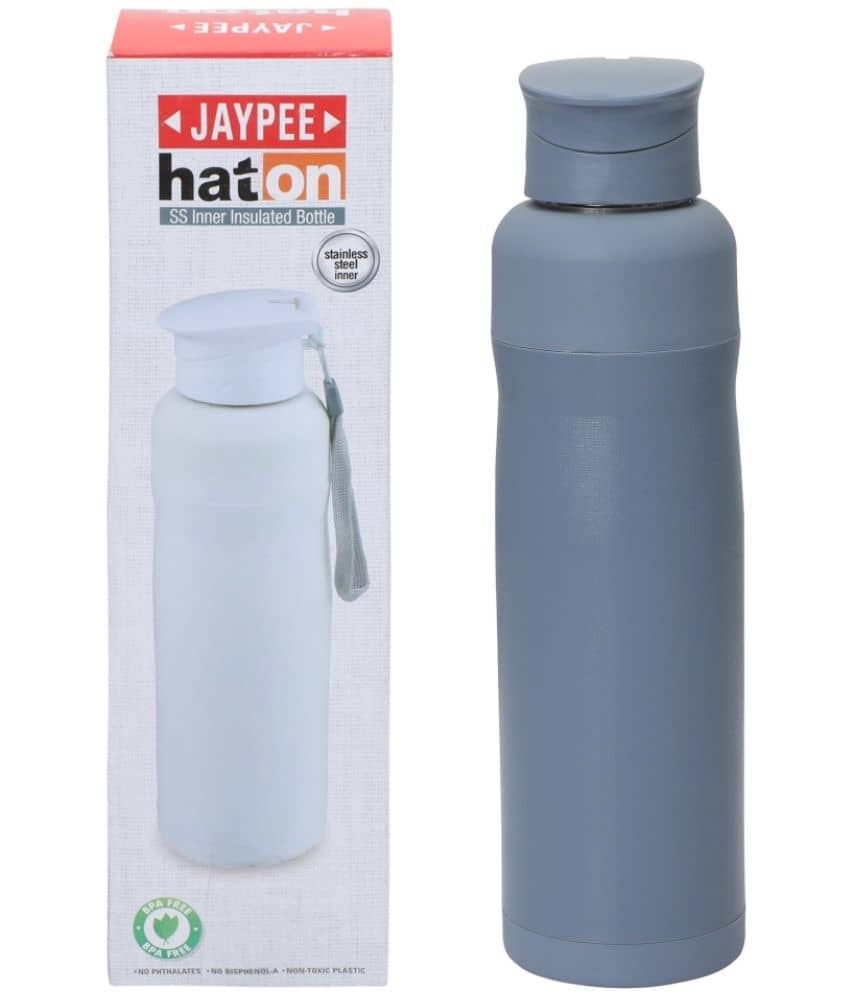 Jaypee Light blue Stainless Steel Water Bottle 650 mL ( Set of 1 )