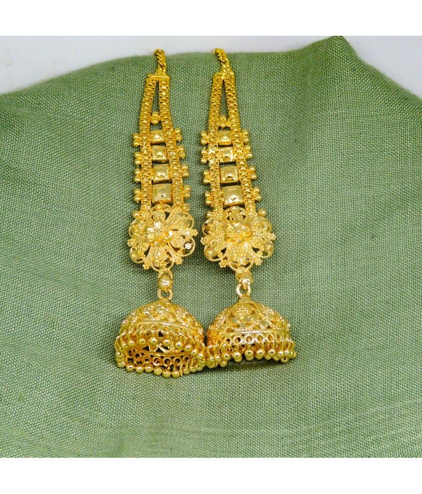 LUV FASHION Golden Drop Earrings ( Pack of 1 ) - Earrings | Buy online on ZillyBuy