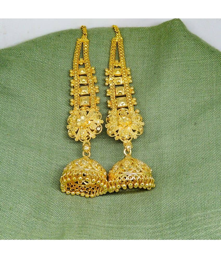 LUV FASHION Golden Drop Earrings ( Pack of 1 ) - Earrings | Buy online on ZillyBuy