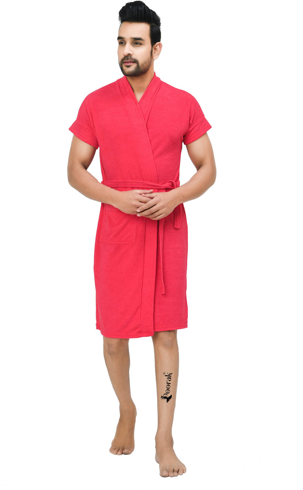     			Poorak Pink Free Size Bathrobe ( Pack of 1 )