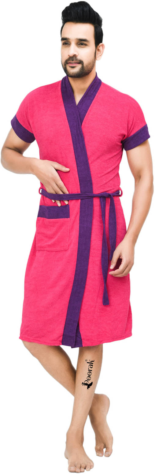     			Poorak Pink Free Size Bathrobe ( Pack of 1 )