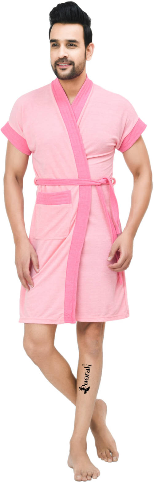     			Poorak Pink Free Size Bathrobe ( Pack of 1 )