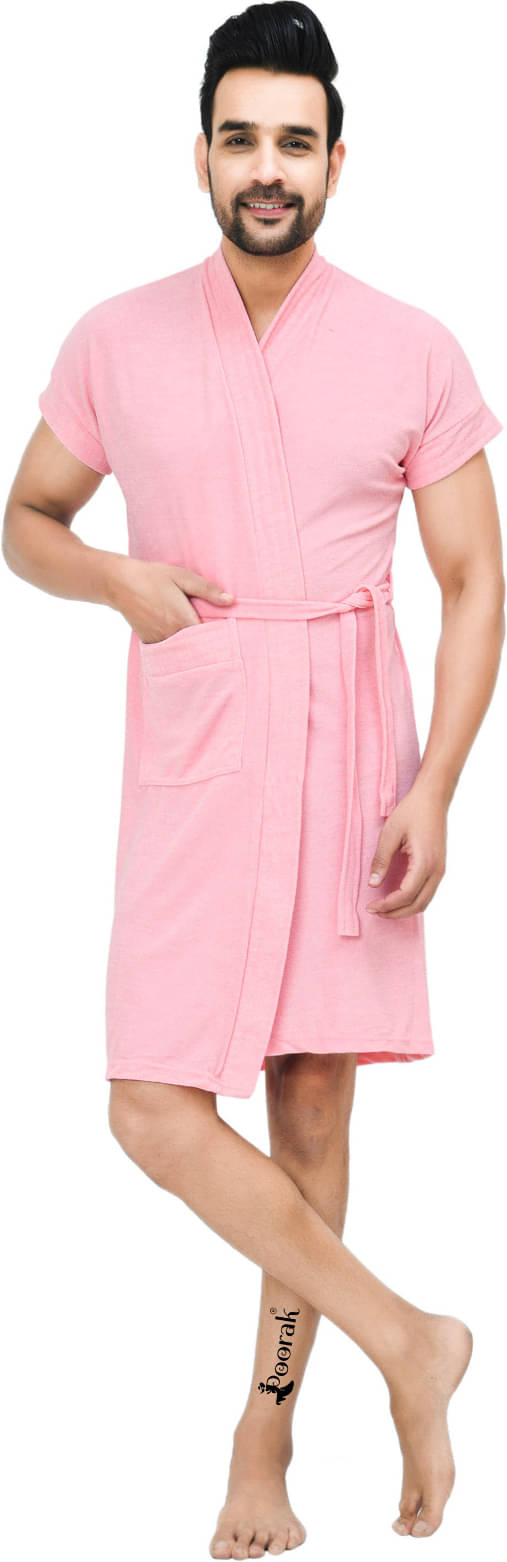    			Poorak Pink Free Size Bathrobe ( Pack of 1 )