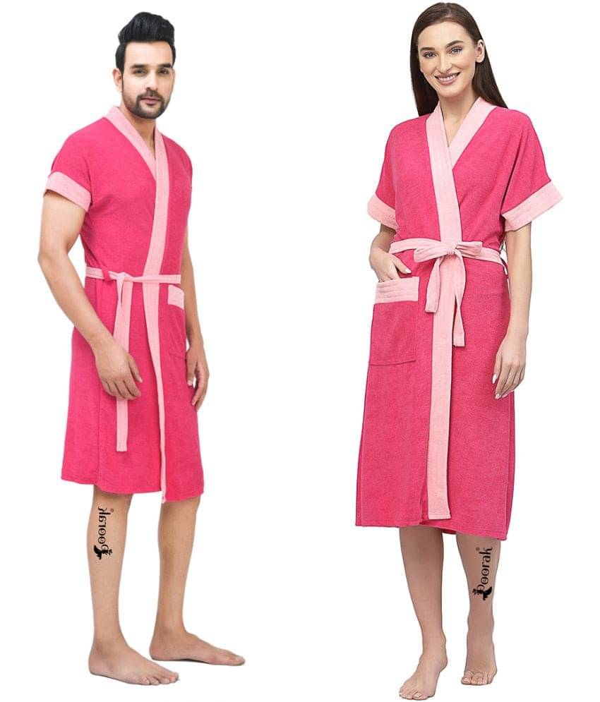     			Poorak Pink Free Size Bathrobe ( Pack of 1 )