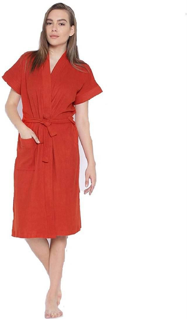     			Poorak Red Free Size Bathrobe ( Pack of 1 )