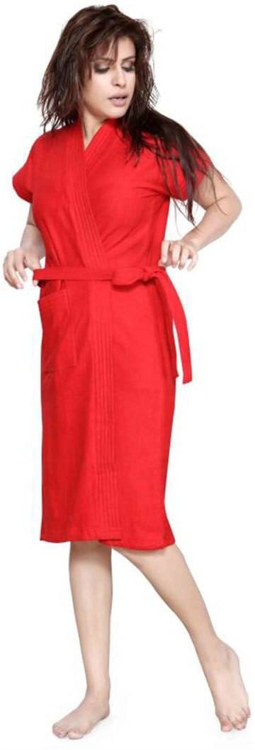     			Poorak Red Free Size Bathrobe ( Pack of 1 )
