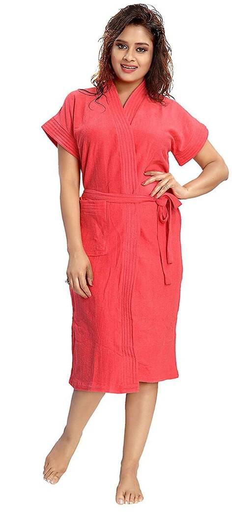     			Poorak Red Free Size Bathrobe ( Pack of 1 )