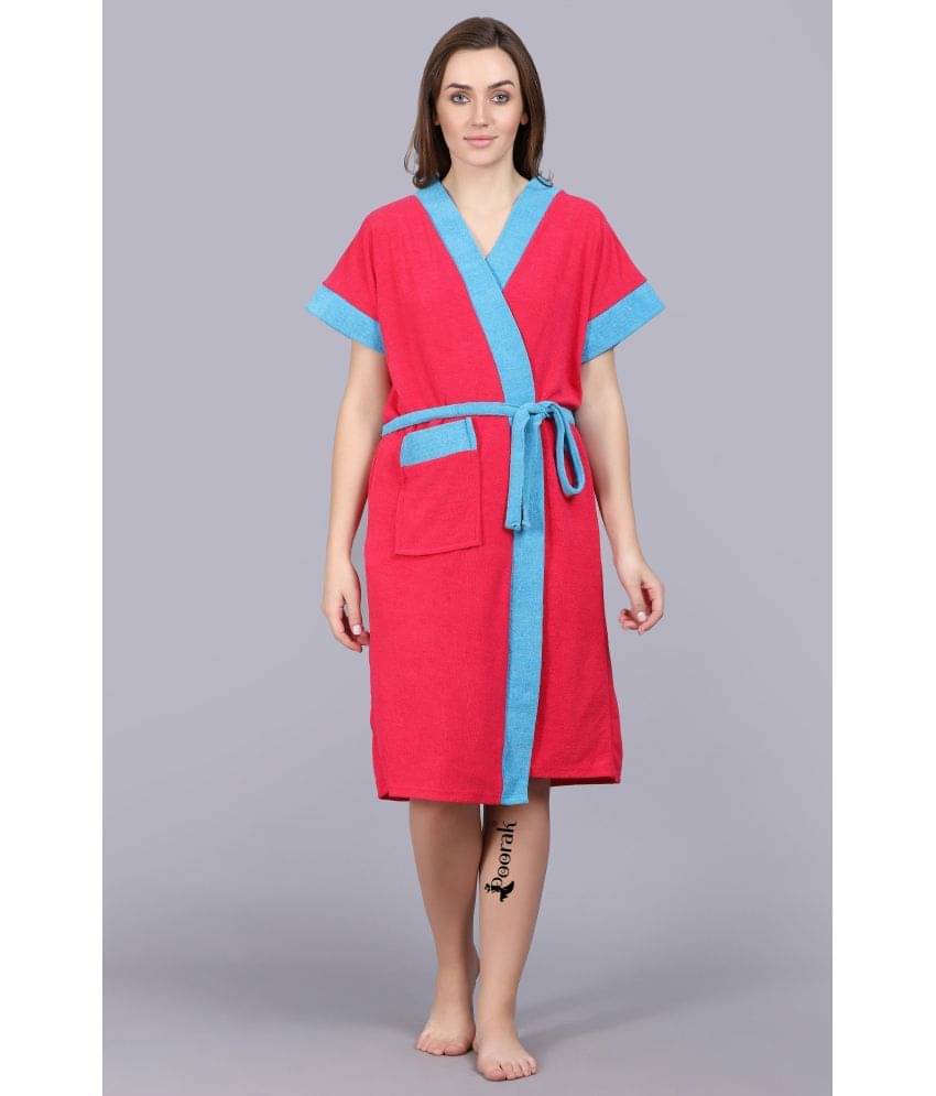     			Poorak Red Free Size Bathrobe ( Pack of 1 )