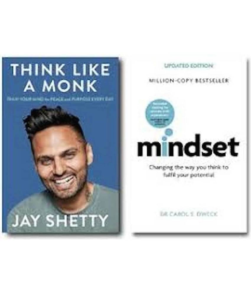 Think Like a Monk + Mindset 2 Books Combo By Jay Shetty Carol S.Dweck