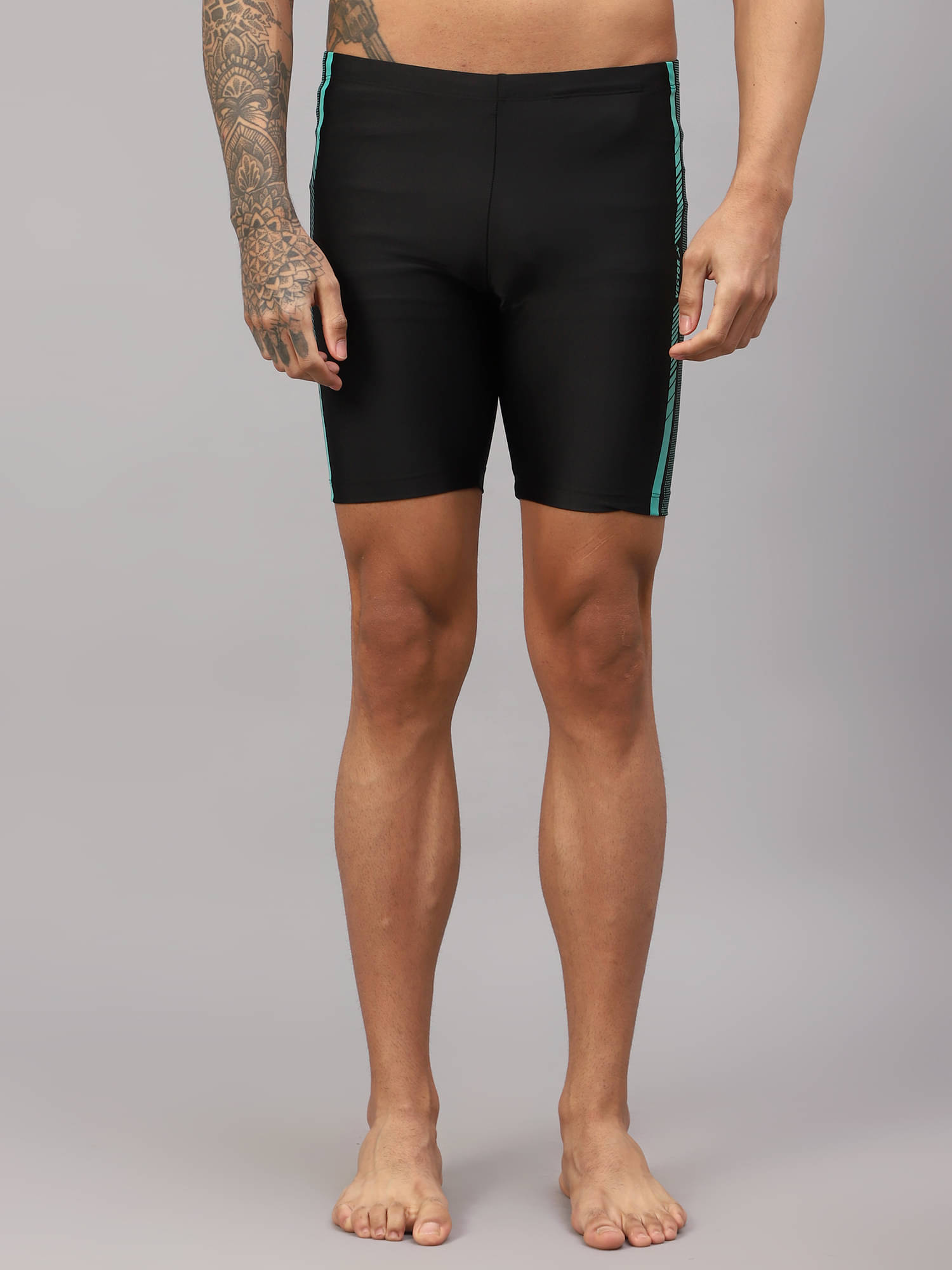 Vector X Black Broadshorts Swimming Costume     			Vector X Black Broadshorts Swimming Costume