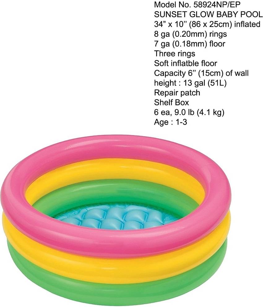 Intex Inflatable 3 Feet Baby Swimming Pool/Bath Tub.