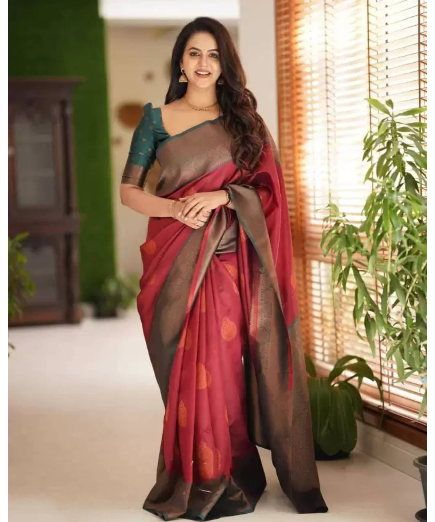     			Aadvika Banarasi Silk Printed Saree With Unstitched Blouse Piece ( Multicolour )