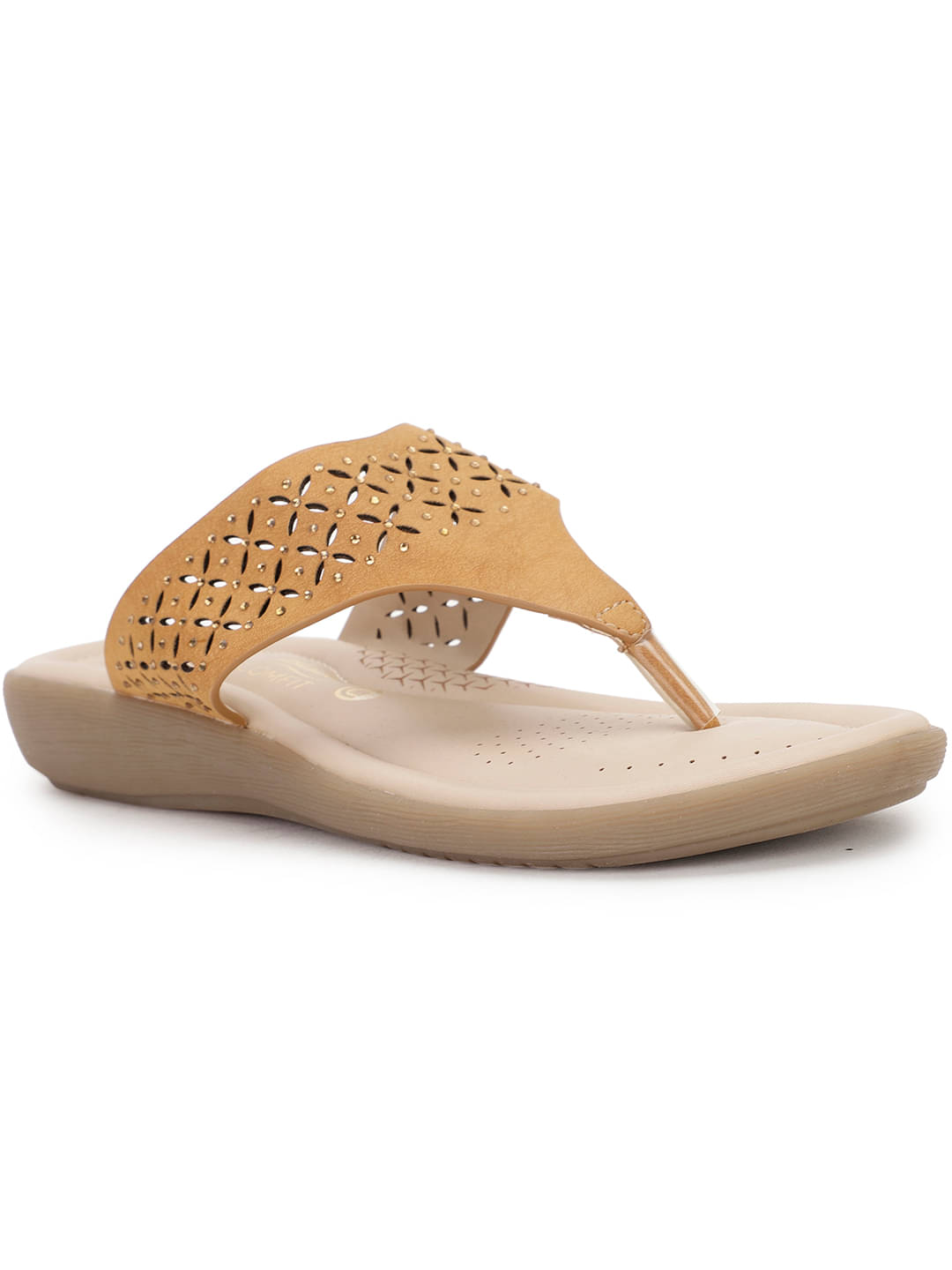     			Bata Comfit Tan Women's Flats
