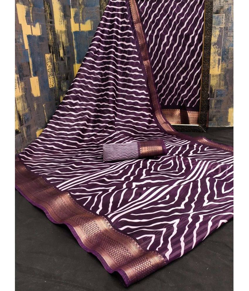 HEMA SILK MILLS Cotton Blend Printed Saree With Unstitched Blouse Piece ( White ) HEMA SILK MILLS Cotton Blend Printed Saree With Unstitched Blouse Piece ( White )