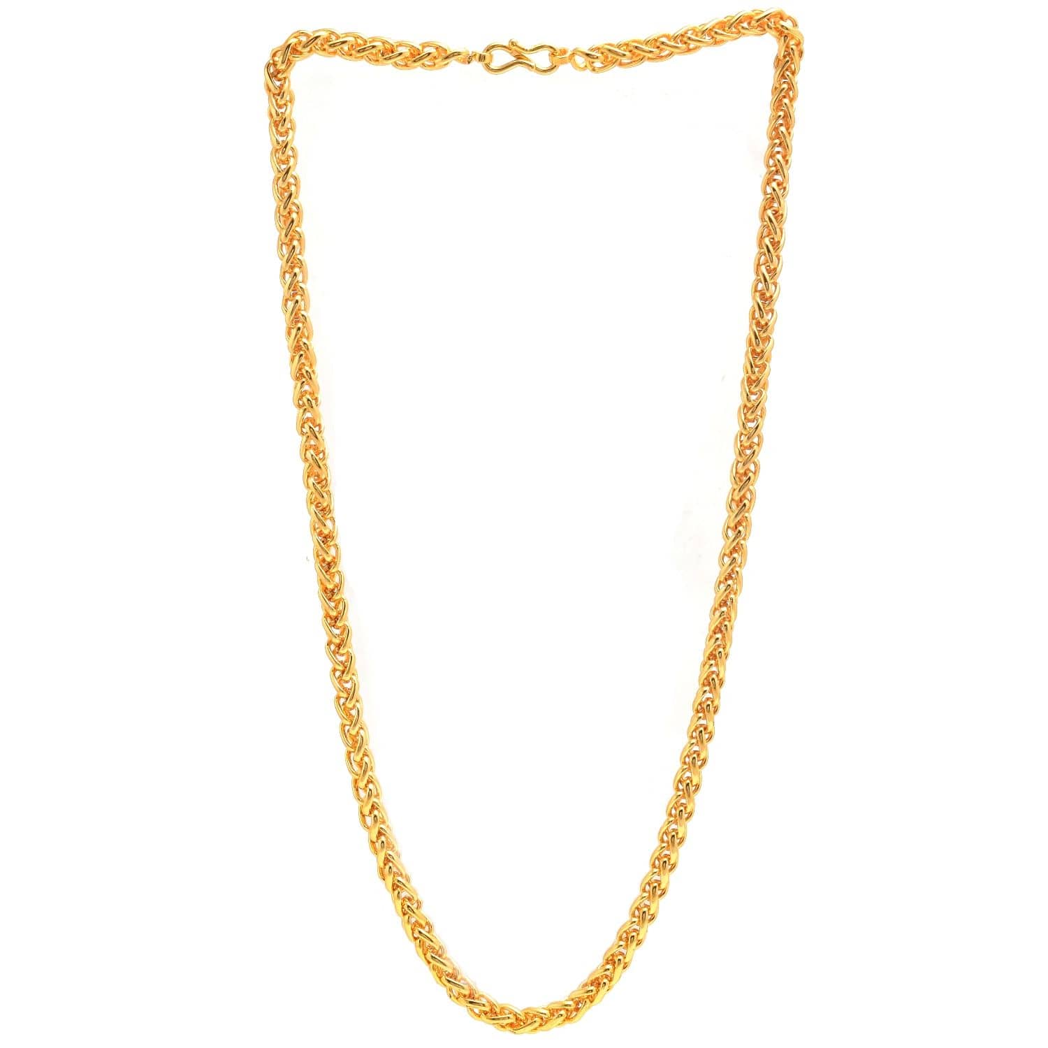 Jewar Mandi Gold Plated Brass & Copper Chain Designer Link Chain Jewelry for Men & Boys 8314 - Jewellery Sets | Buy online on ZillyBuy