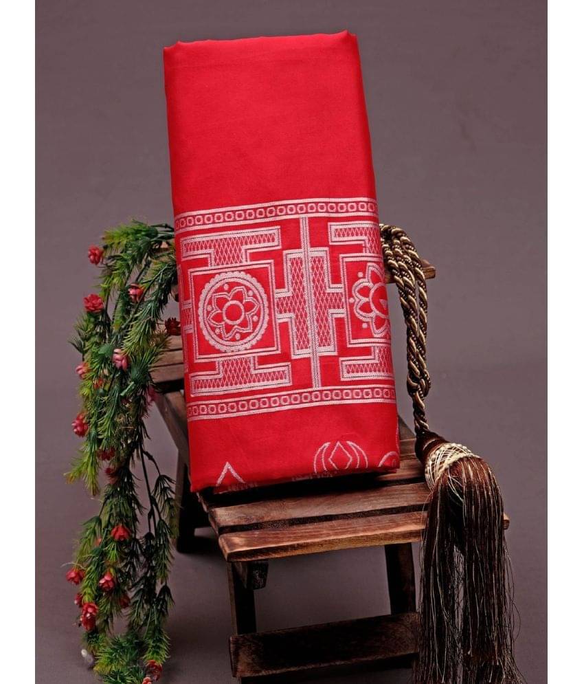 JULEE Banarasi Silk Embellished Saree With Unstitched Blouse Piece ( Red ) JULEE Banarasi Silk Embellished Saree With Unstitched Blouse Piece ( Red )
