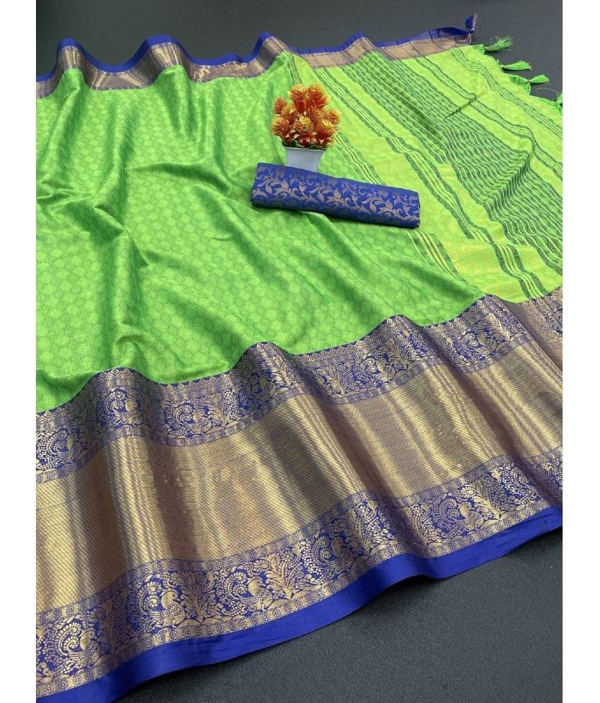 JULEE Cotton Silk Embellished Saree With Unstitched Blouse Piece ( Mint Green ) JULEE Cotton Silk Embellished Saree With Unstitched Blouse Piece ( Mint Green )
