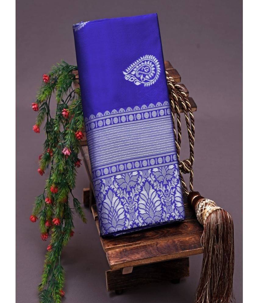JULEE Jacquard Embellished Saree With Unstitched Blouse Piece ( Blue ) JULEE Jacquard Embellished Saree With Unstitched Blouse Piece ( Blue )