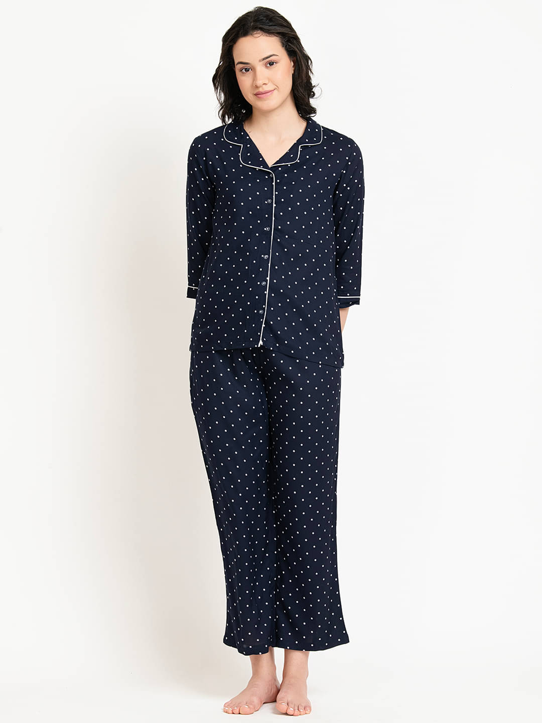     			June 9 Clothing Blue Rayon Women's Nightwear Nightsuit Sets ( Pack of 1 )