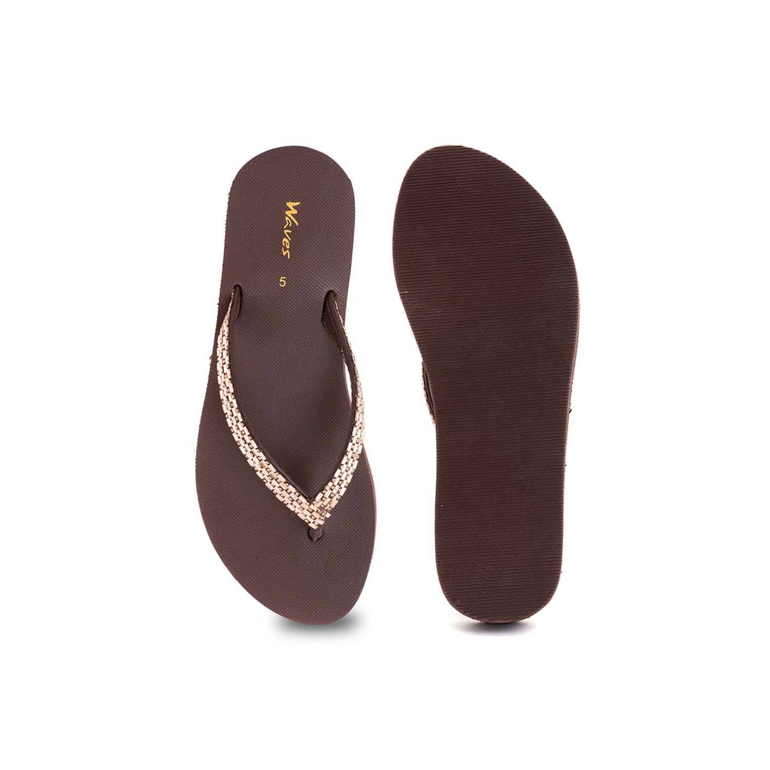     			KHADIM Brown Women's Slipper