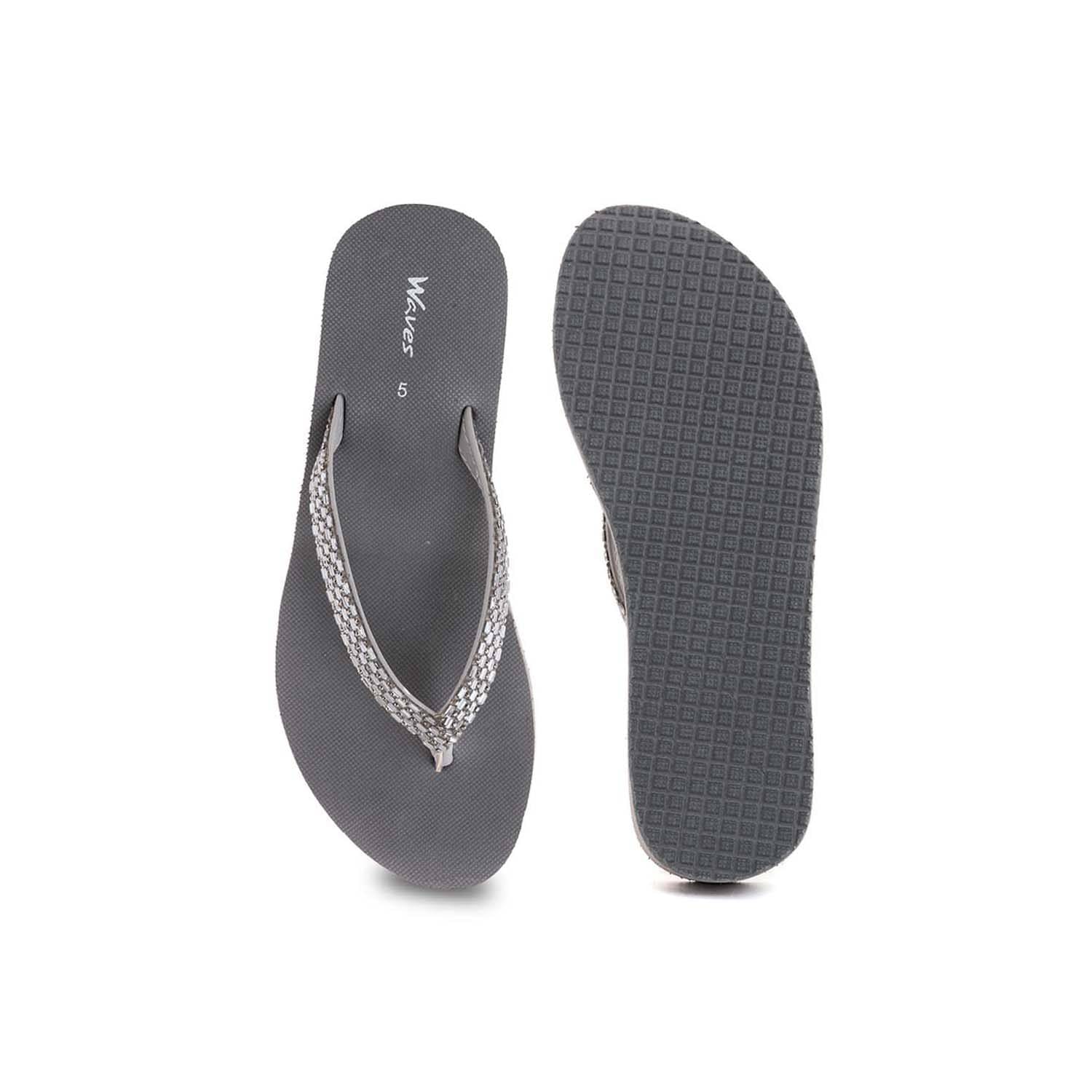KHADIM Light Grey Women's Slipper KHADIM Light Grey Women's Slipper