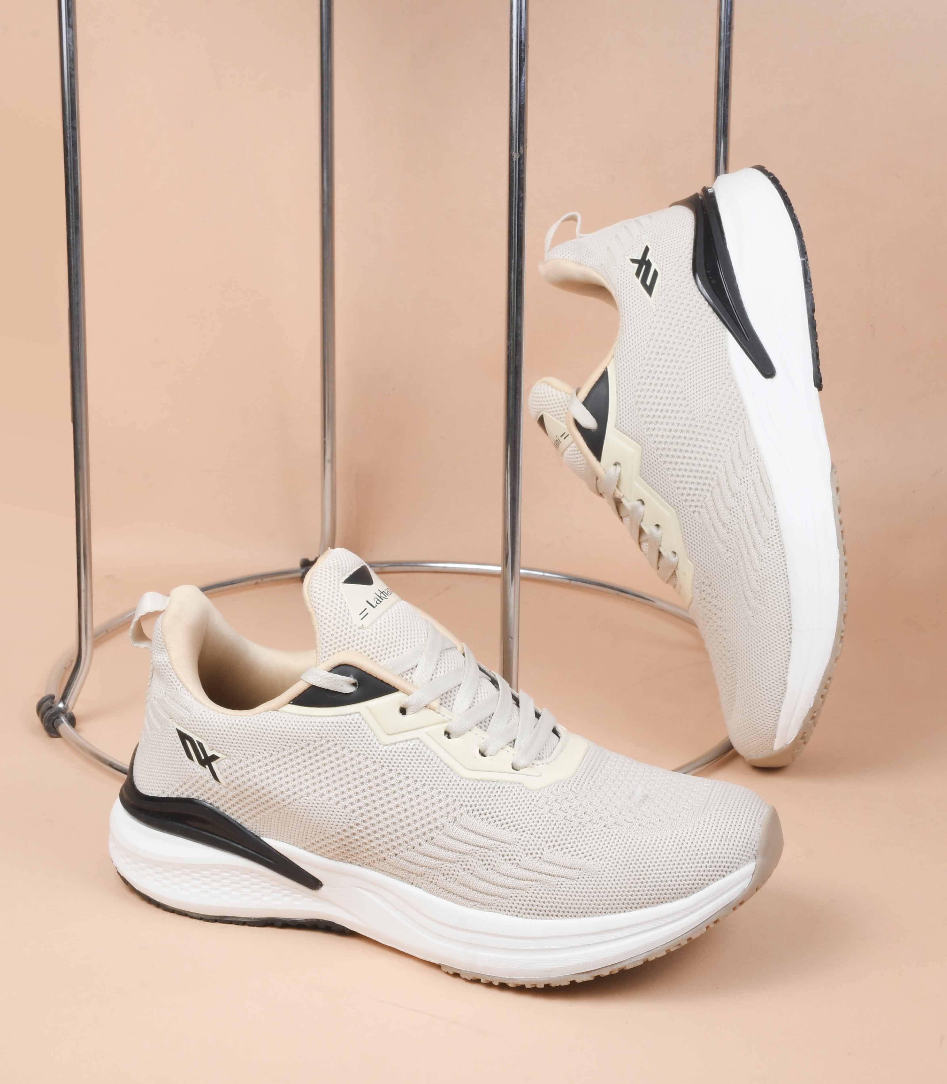 Lakhani Aashirwad E-1303-Cream-Black Off White Men's Lifestyle Shoes Lakhani Aashirwad E-1303-Cream-Black Off White Men's Lifestyle Shoes