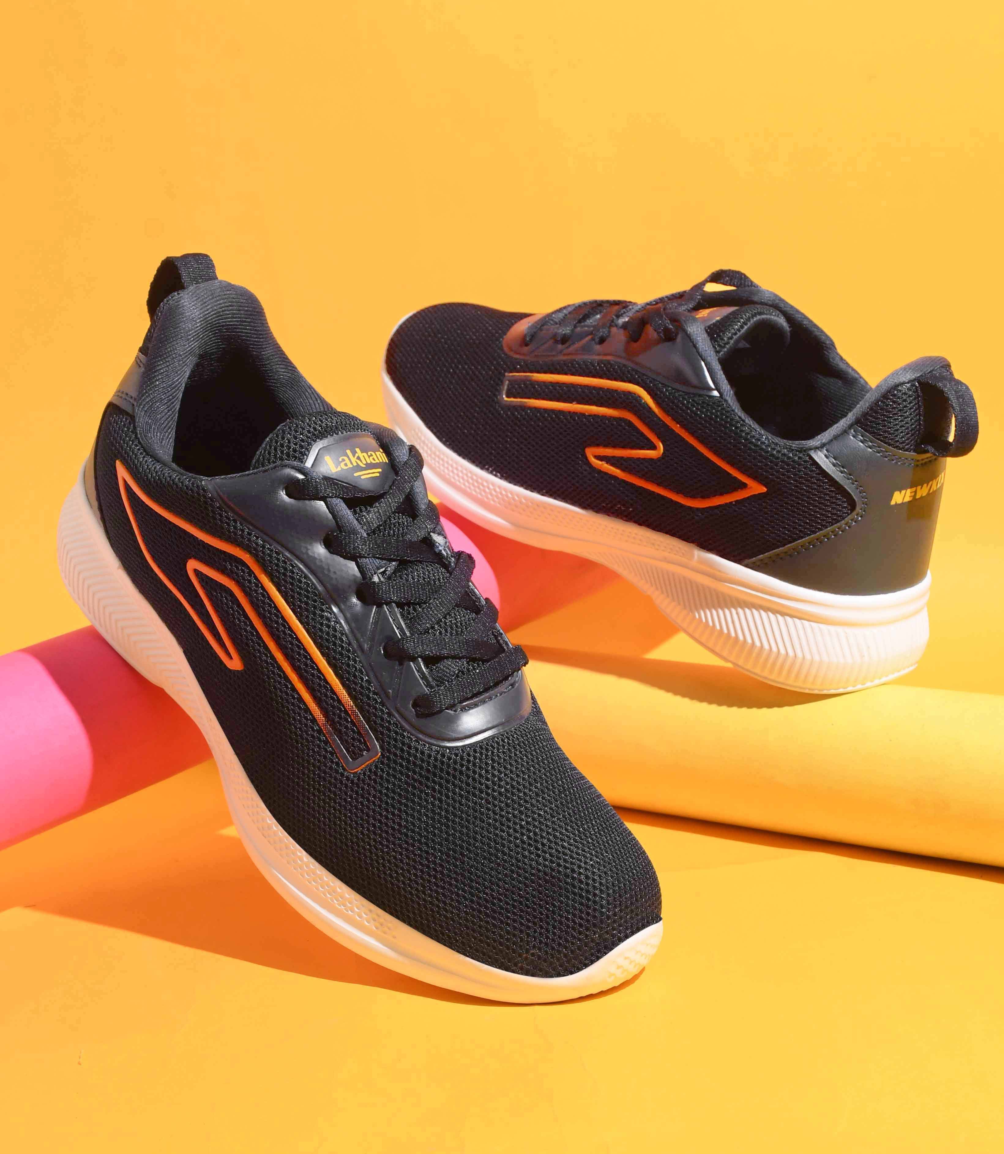 Lakhani Aashirwad E-754-Dark Grey-Orange Grey Men's Lifestyle Shoes     			Lakhani Aashirwad E-754-Dark Grey-Orange Grey Men's Lifestyle Shoes