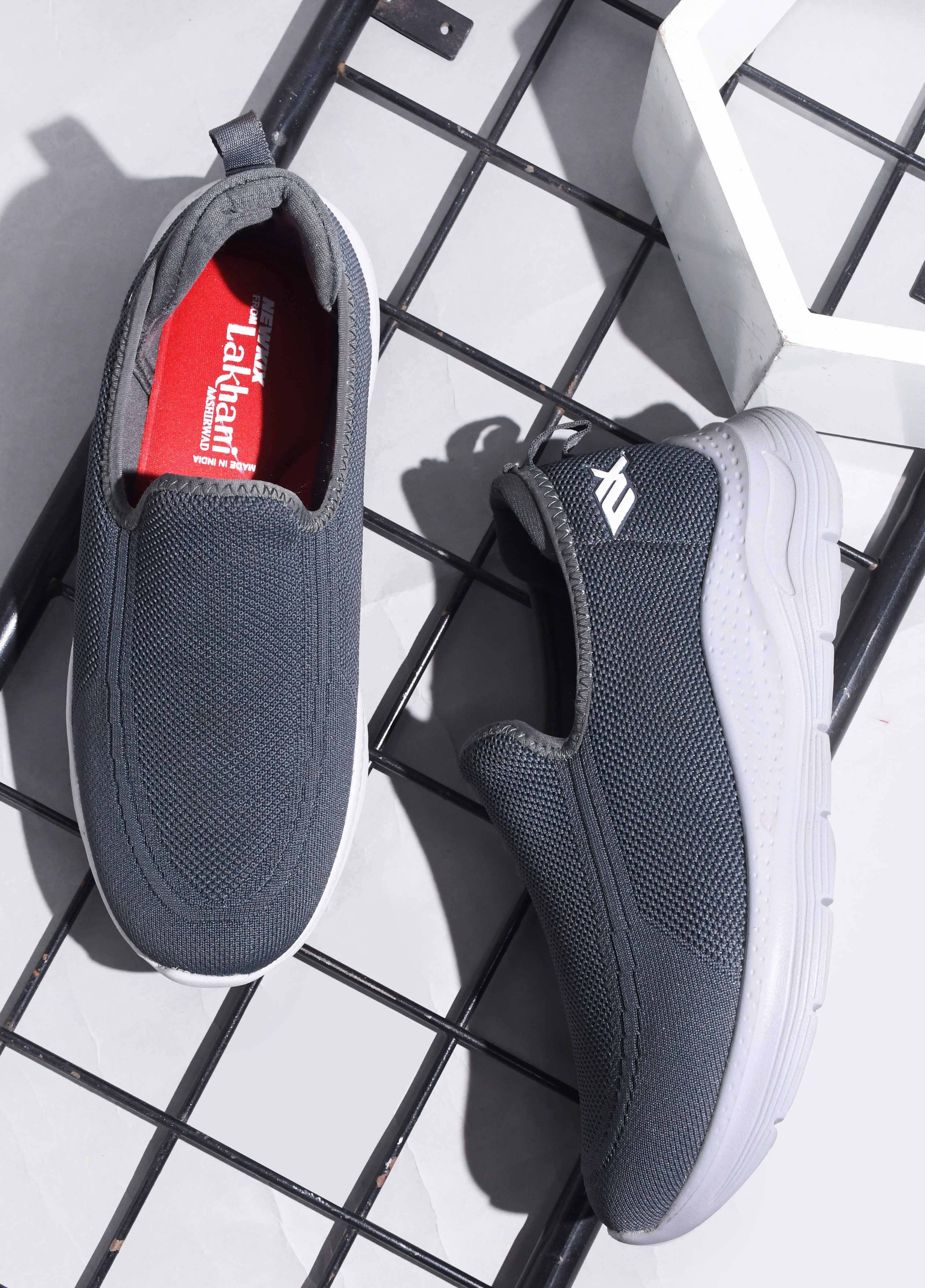 Lakhani Aashirwad E-801-Dark Grey Grey Men's Slip-on Shoes Lakhani Aashirwad E-801-Dark Grey Grey Men's Slip-on Shoes