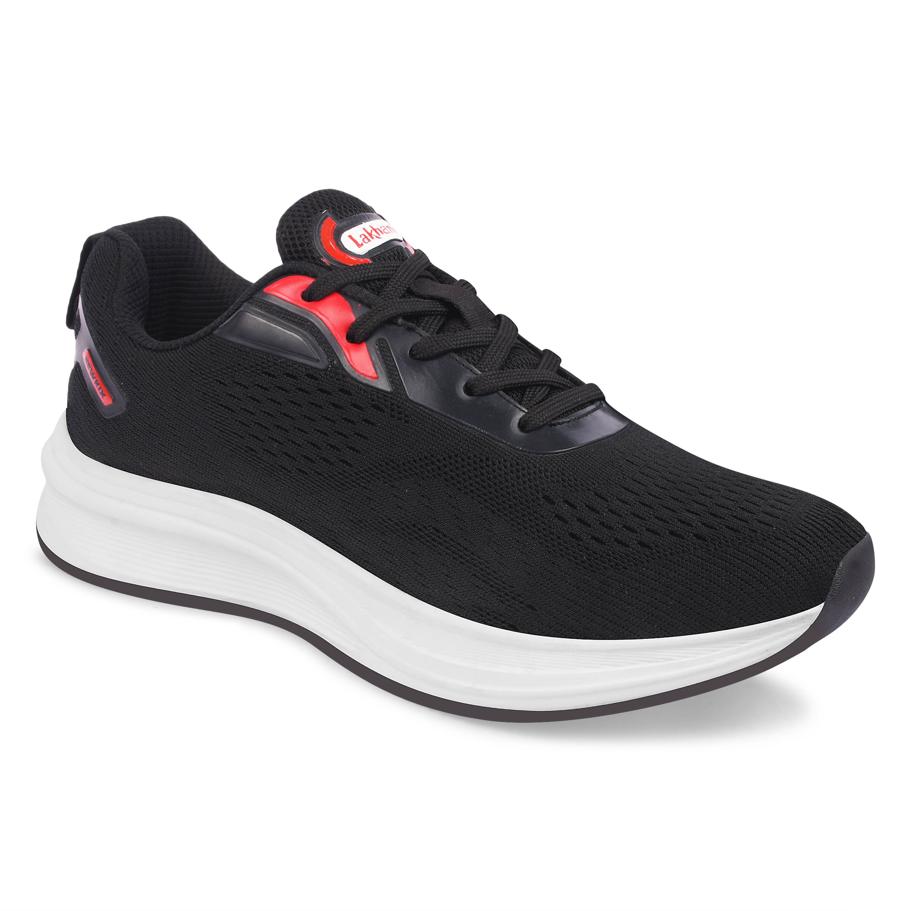     			Lakhani Aashirwad E-Ranger-Black-Red Black Men's Lifestyle Shoes