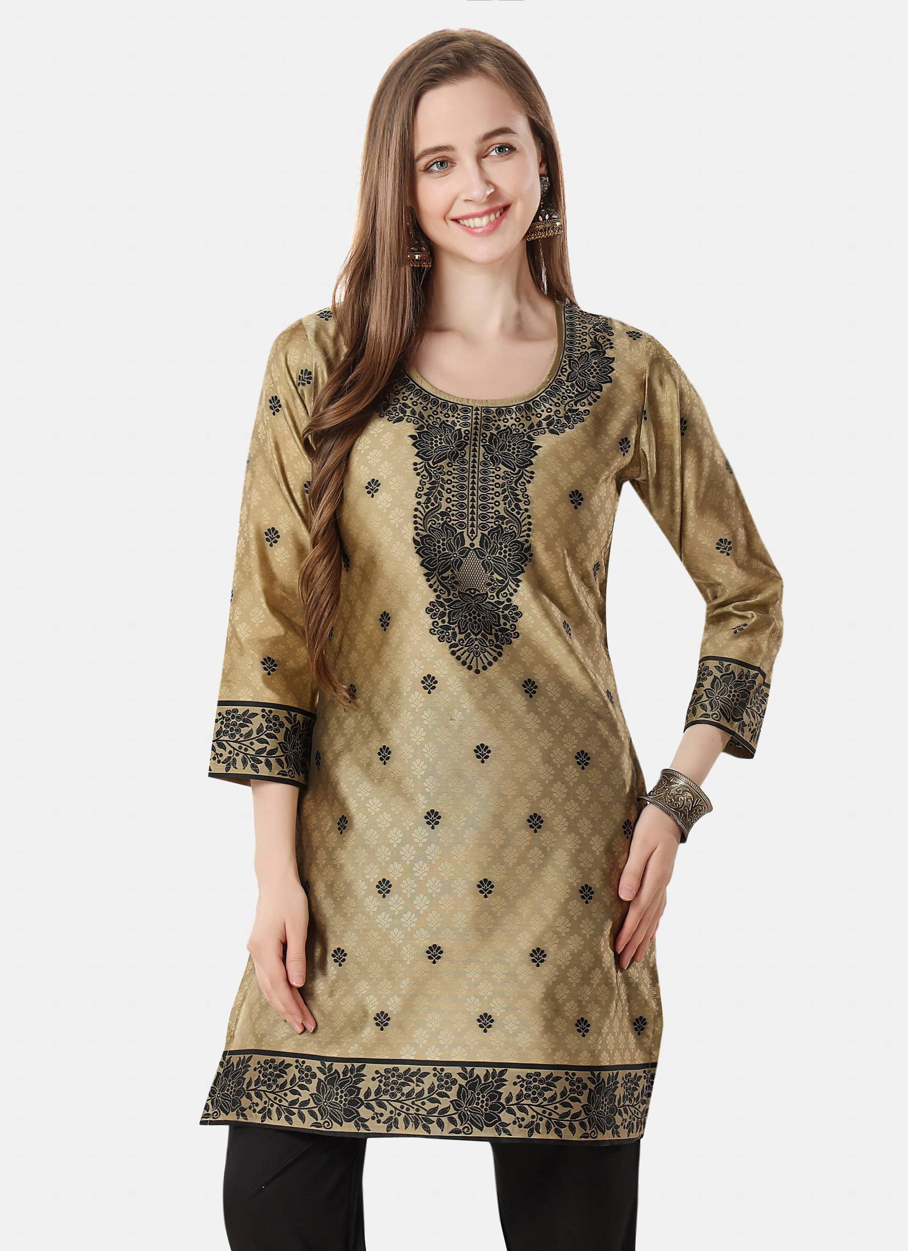 Art Silk Short Kurti For Women (Pack of 1) - Kurtis, Tunics | Buy online on ZillyBuy
