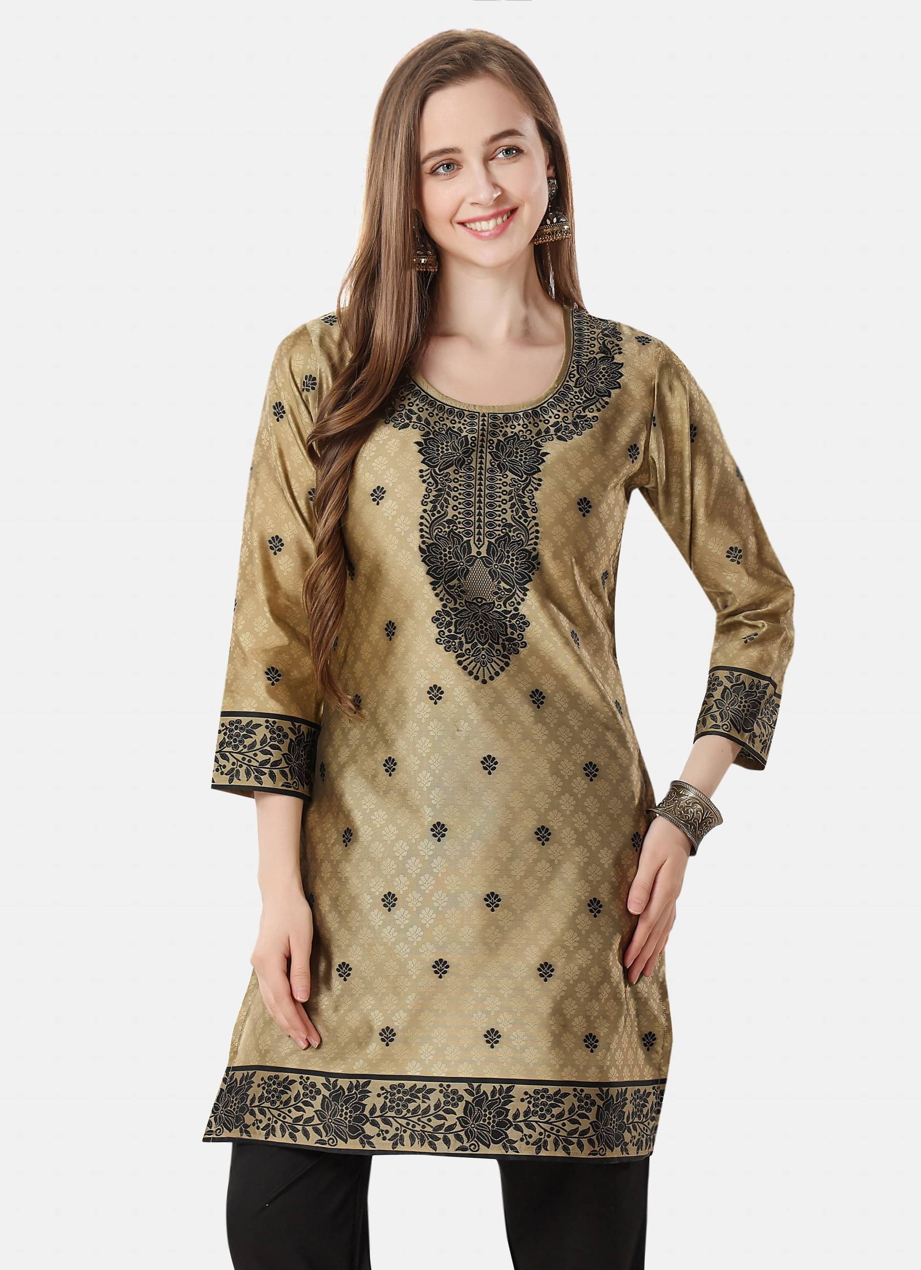 Art Silk Short Kurti For Women (Pack of 1) Art Silk Short Kurti For Women (Pack of 1)