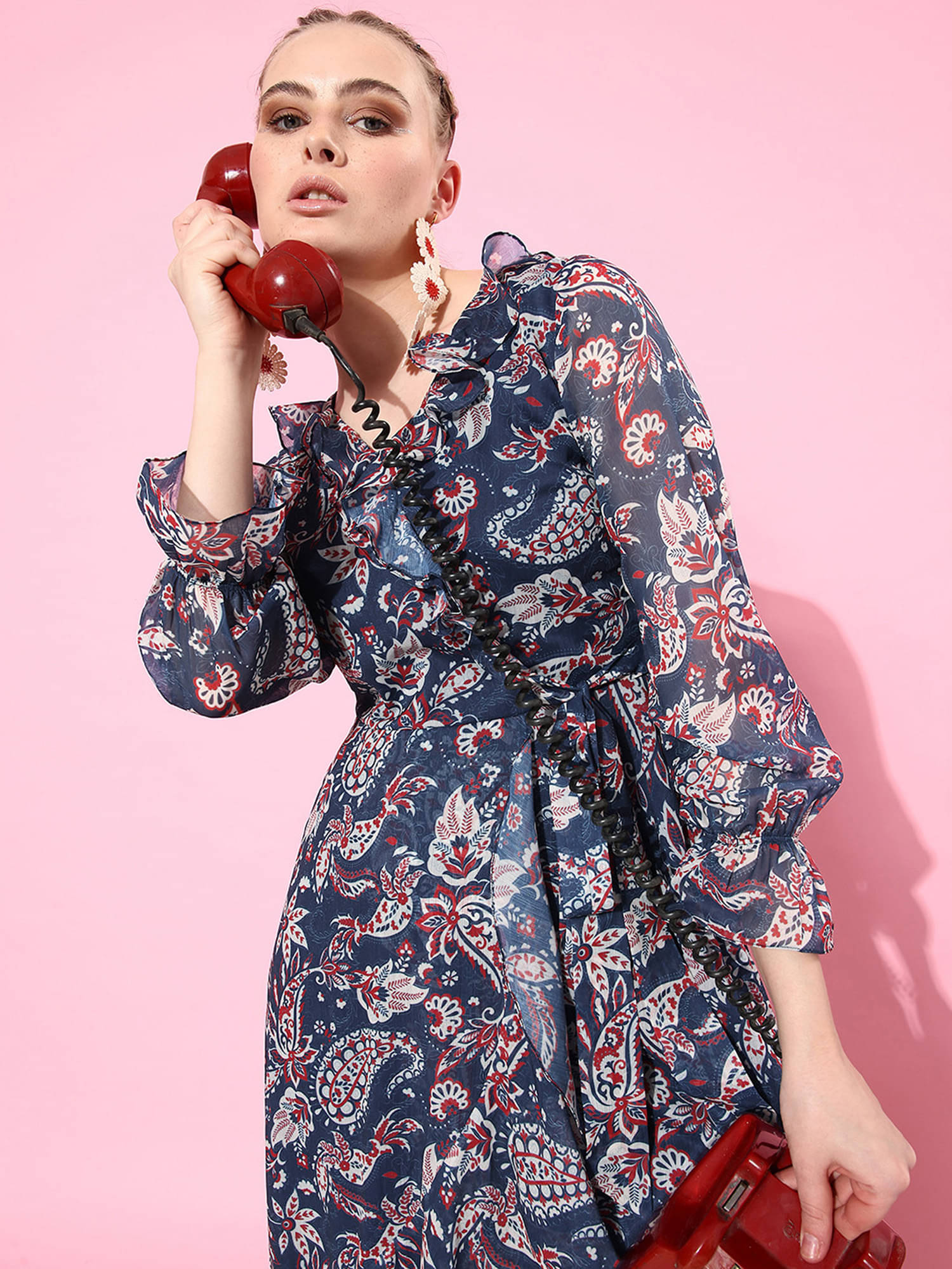 Miss Chase Women Polyester Printed Fit & Flare Dress ( Multi Color ) Miss Chase Women Polyester Printed Fit & Flare Dress ( Multi Color )