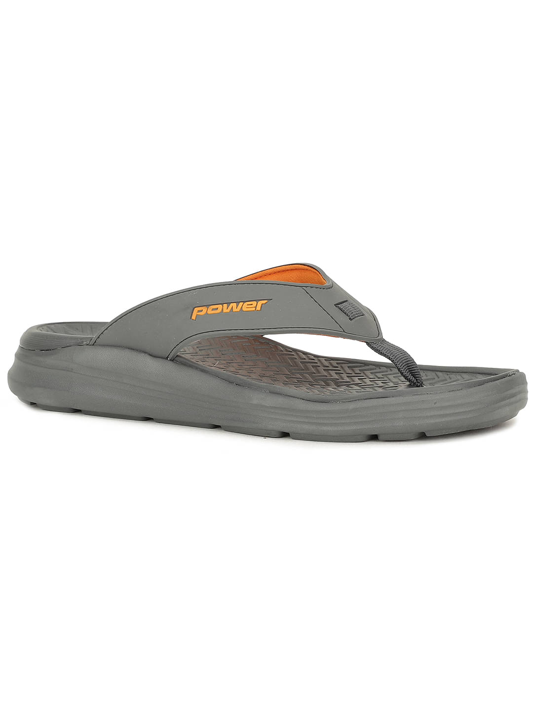     			Power Light Grey Men's Thong Flip Flop
