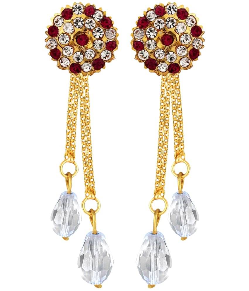     			Vighnaharta Golden Drop Earrings ( Pack of 1 )