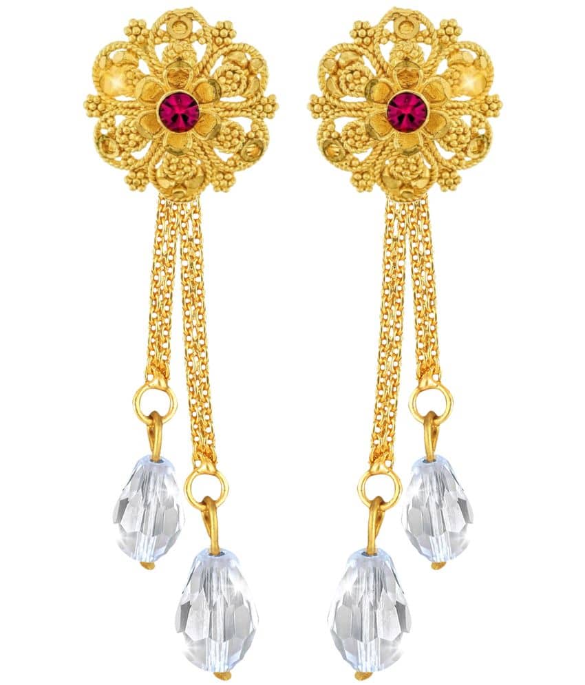 Vighnaharta Golden Drop Earrings ( Pack of 1 ) - Earrings | Buy online on ZillyBuy