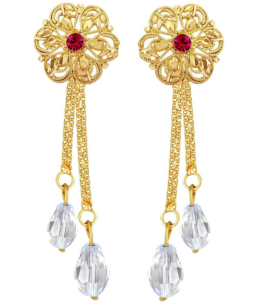 Vighnaharta Golden Drop Earrings ( Pack of 1 ) - Earrings | Buy online on ZillyBuy