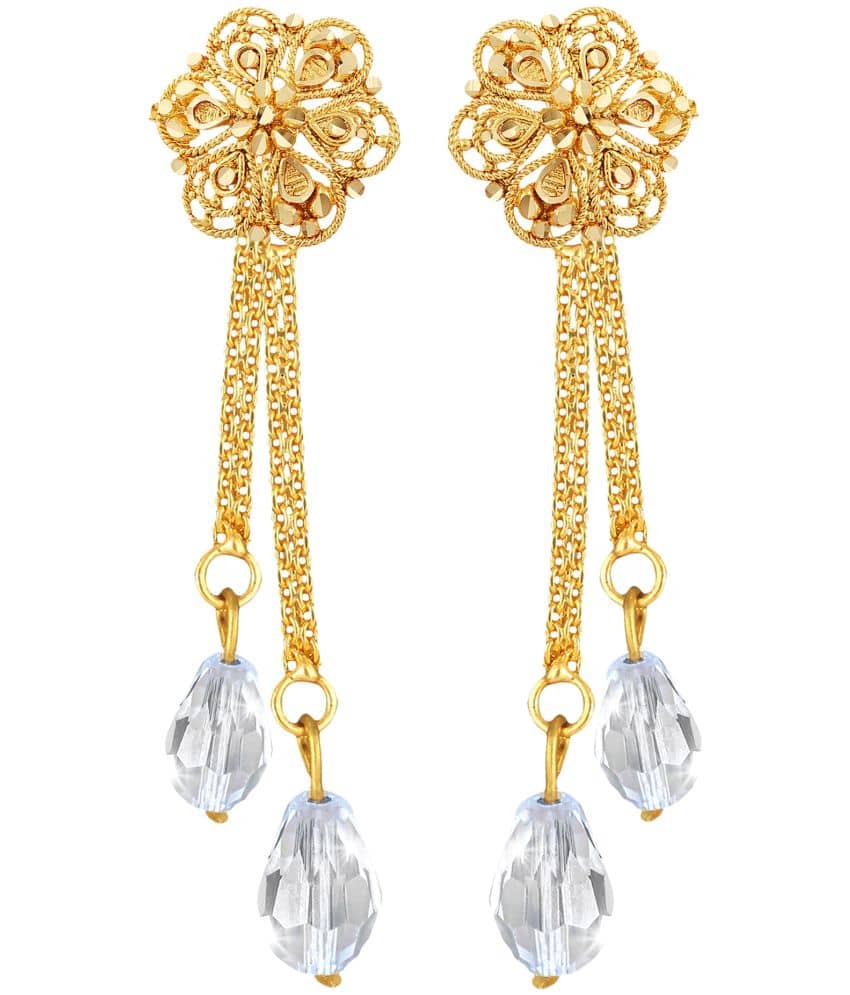 Vighnaharta Golden Drop Earrings ( Pack of 1 ) - Earrings | Buy online on ZillyBuy